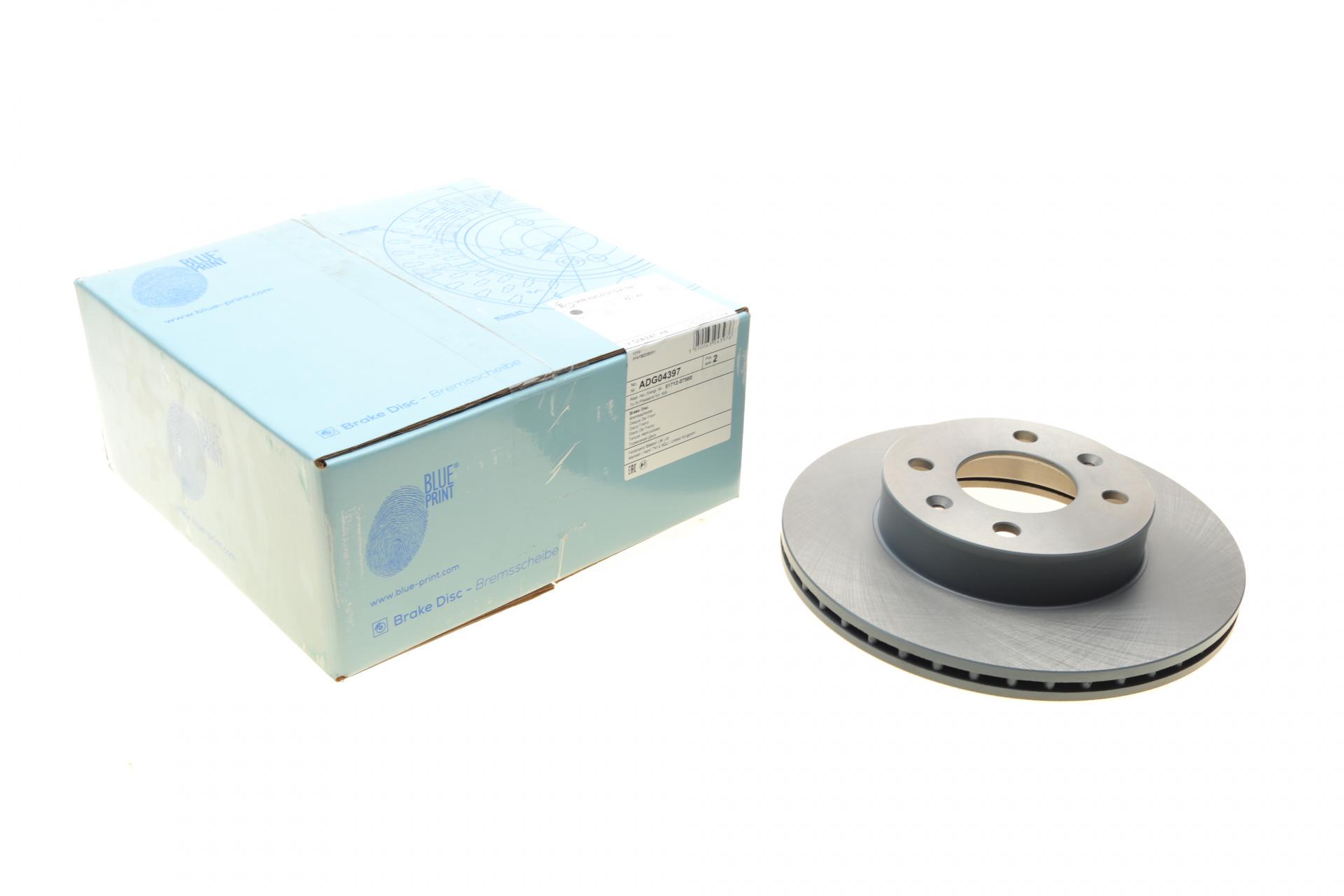 Тормозной диск передний BLUE PRINT для Hyundai i10 07-16/Kia Picanto 04-241x18 мм (ADG04397)