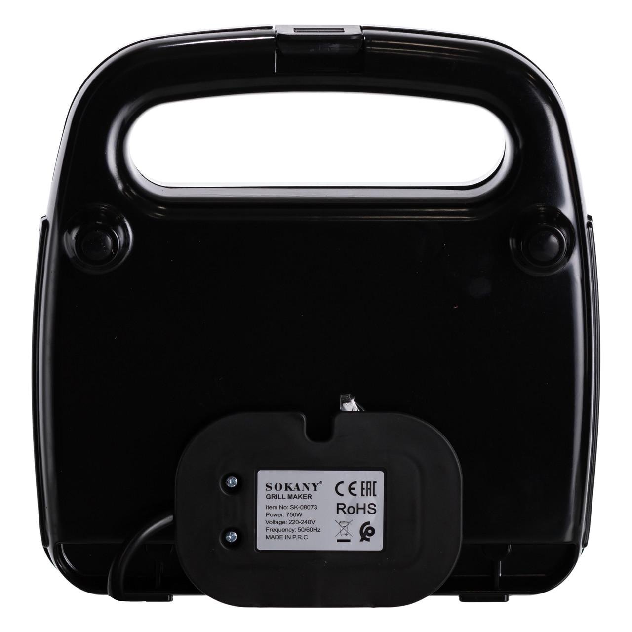 Электрогриль прижимной Sokany SK-08073 с антипригарным покрытием 750 Вт (SK-08073) - фото 5 Электрогриль прижимной Sokany SK-08073 с антипригарным покрытием 750 Вт (SK-08073) - фото 5