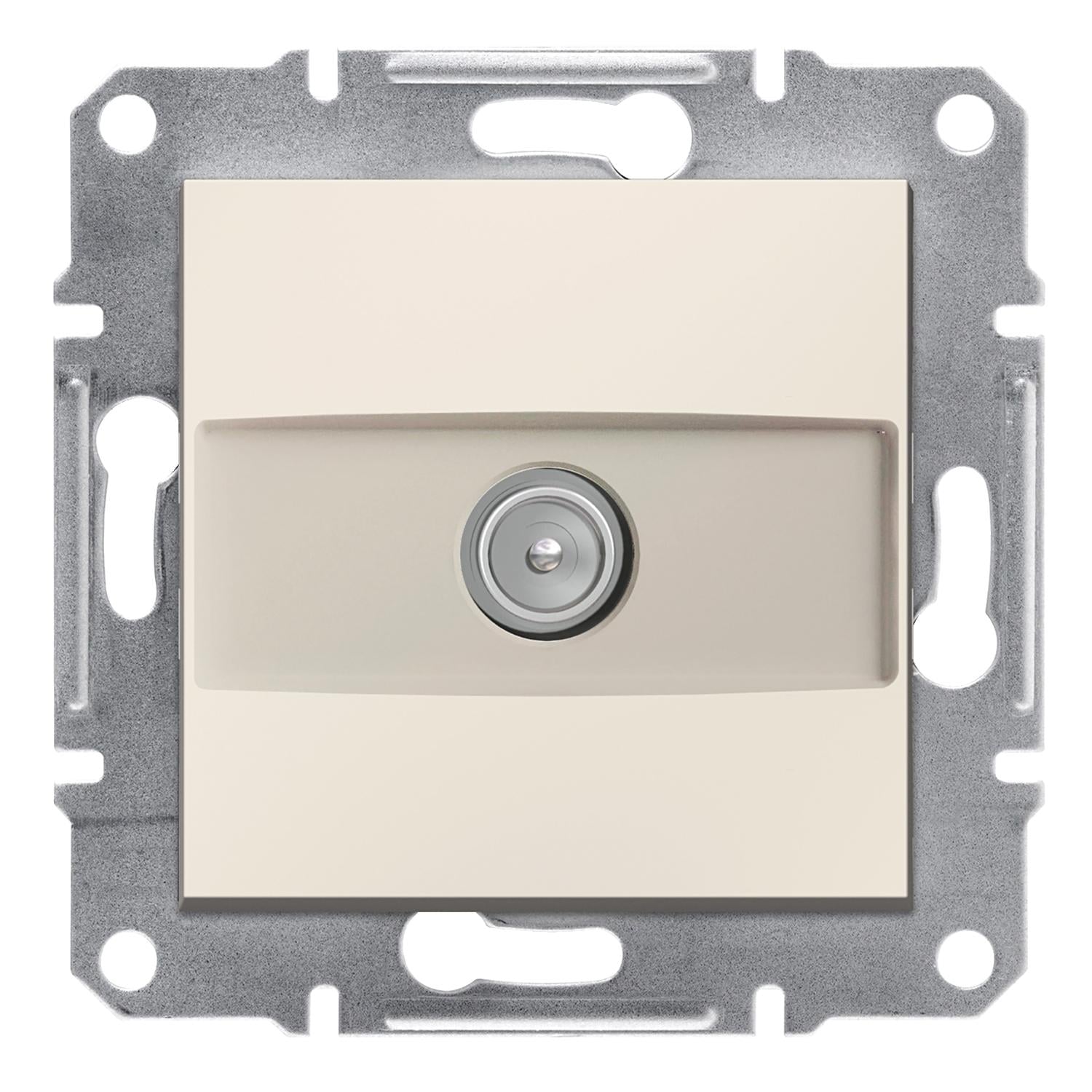Розетка ТВ Schneider Electric Asfora конечная без рамки Кремовой (EPH3270123)