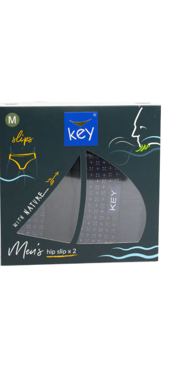 Трусы слепы мужские KEY MPP 237 L 2 шт. Черный/Темно-синий (5904765684770)