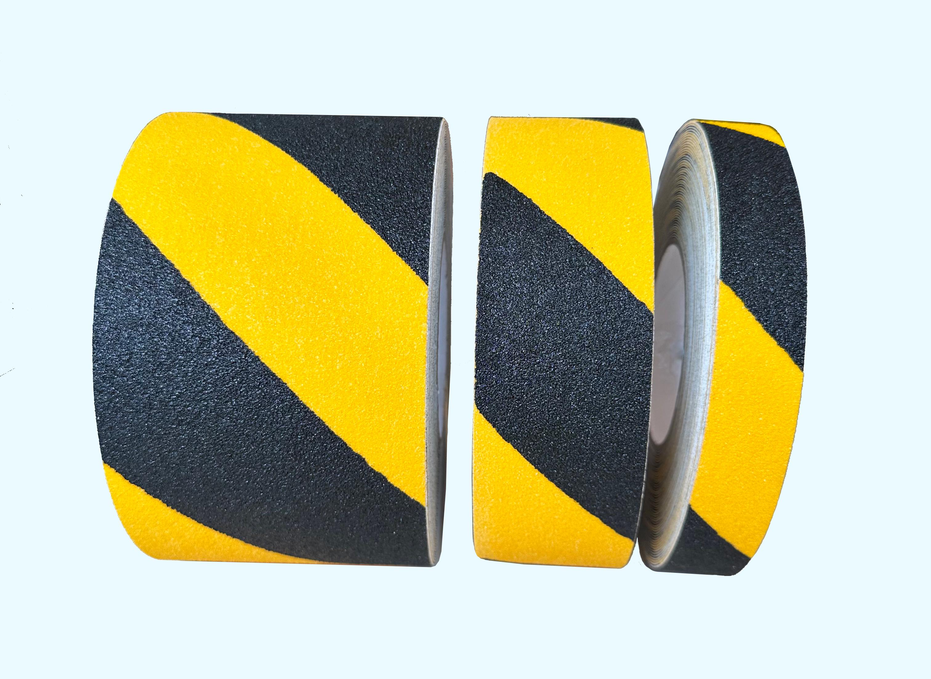 Стрічка протиковзка самоклеюча абразивна Heskins Standard Safety-Grip попереджувальна стандартної зернистості 100 мм x 5 м Чорно-жовтий (H3401D 100L5) - фото 5