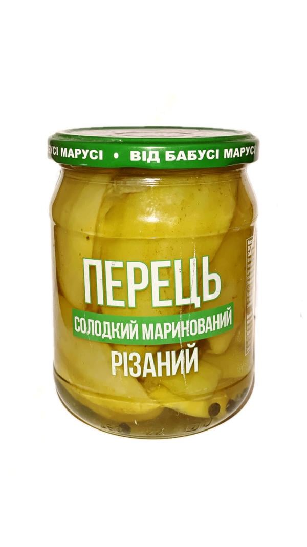 Овощная консерва Бабусі Марусі "Перець солодкий різаний маринований" 460 г (33347617)