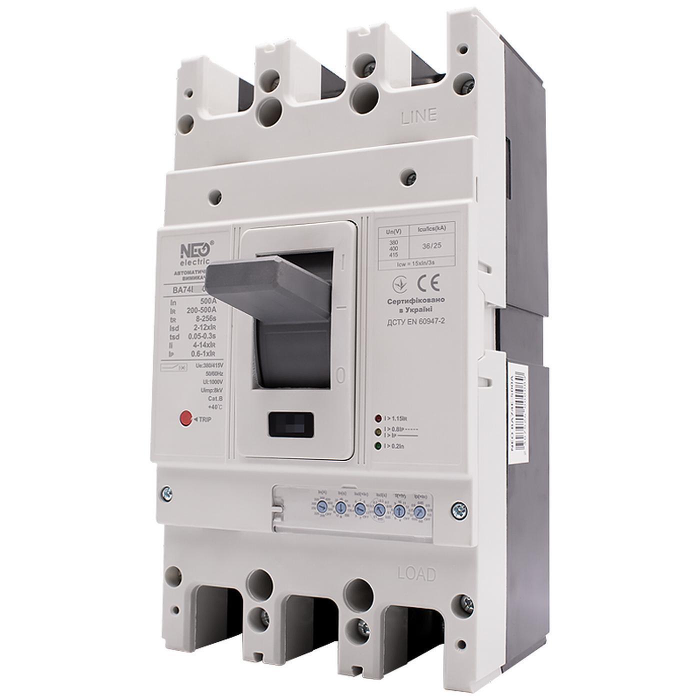 Автоматичний вимикач CNC NEO ВА74E-320А 3Р тип-2 в литому корпусі 36 kA 415V (Б00046378)