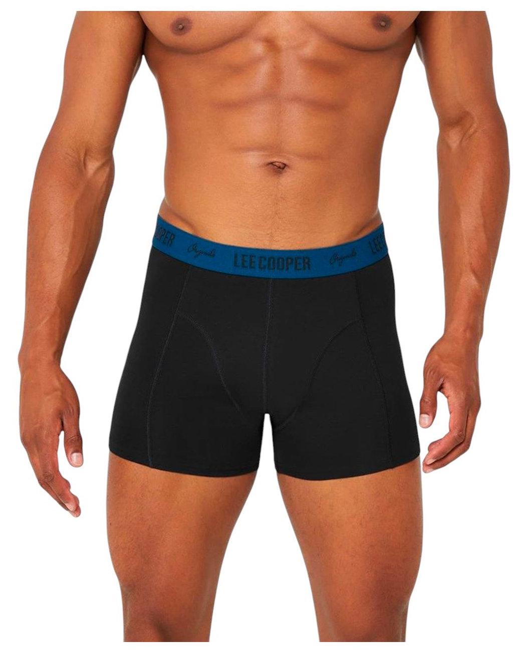 Трусы-боксеры мужские Lee Cooper 42261140BLUE 3XL Черный с синим поясом (2422611405503)
