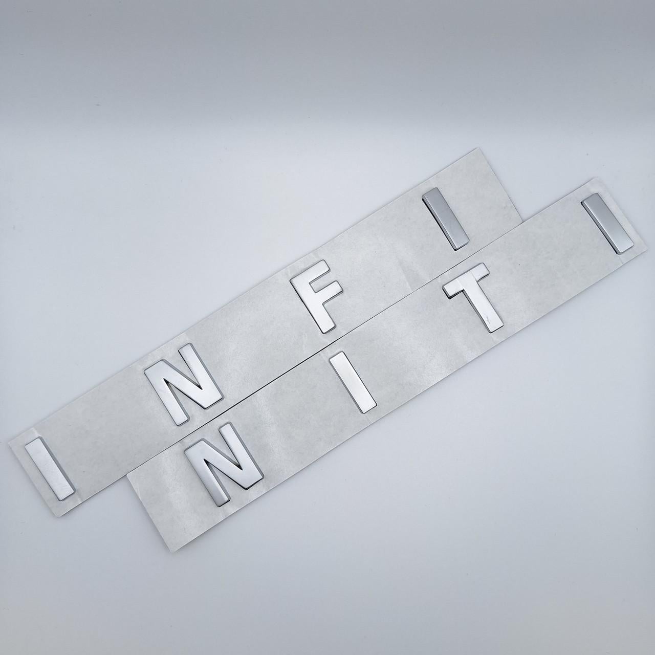 Эмблема надпись Infiniti металл Хром матовый (1932050158)