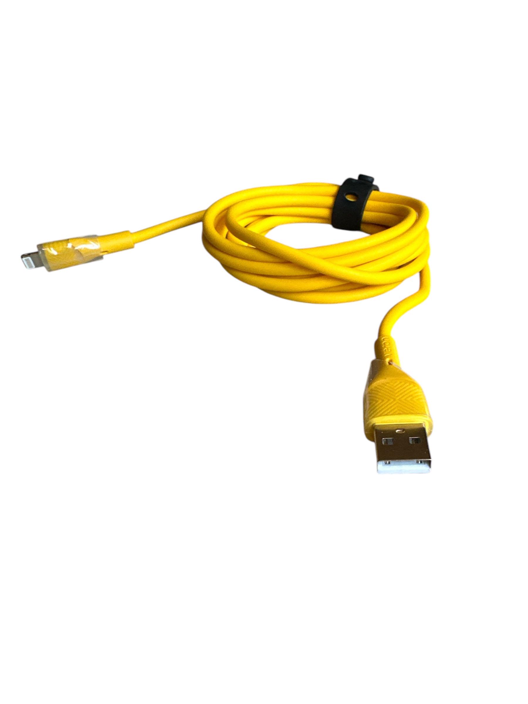 Кабель Lightning 2.4A Veron SL062 Silicon 2 м Yellow (26210985) - фото 3