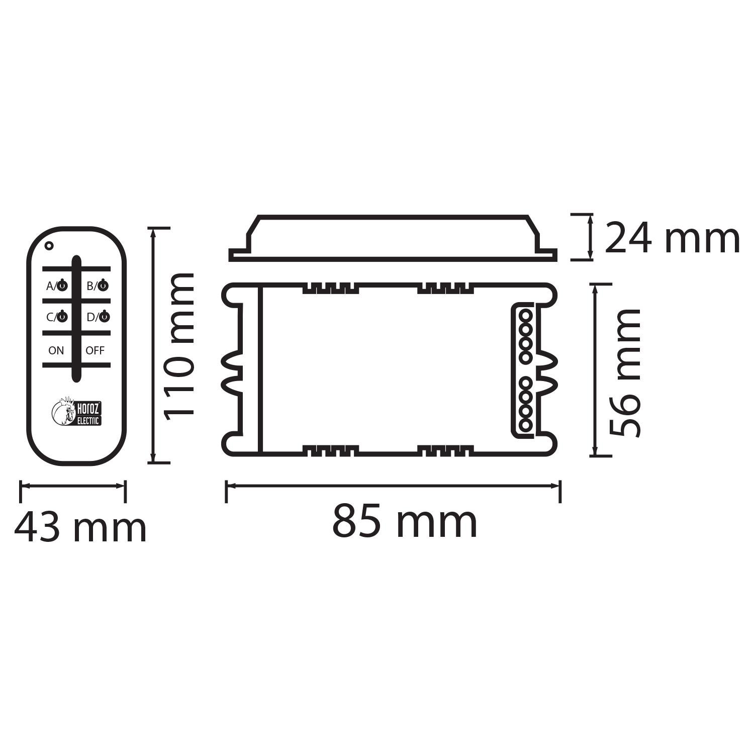 Пульт управления освещением Horoz Electric Controller-3 max 300W (105-001-0003-010) - фото 2