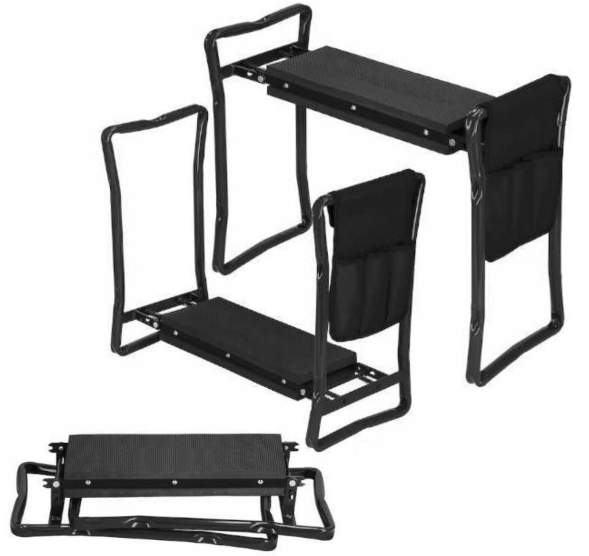 Табурет лавка складаний садовий Kraft&Dele KD10634 з органайзером для садових інструментів Чорний - фото 6 Табурет лавка складаний садовий Kraft&Dele KD10634 з органайзером для садових інструментів Чорний - фото 6