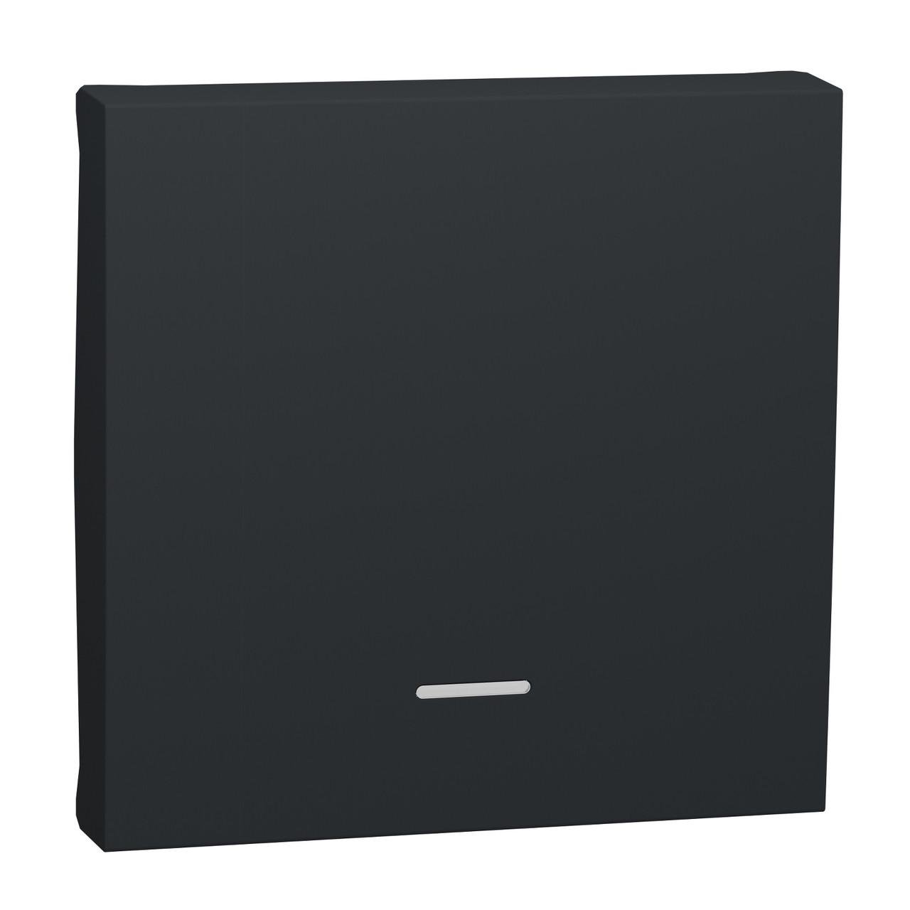 Клавиша для выключателя Unica New Schneider Electric 2 модуля 45х45х9 мм ABS-UV Антрацитовый (NU920054N)