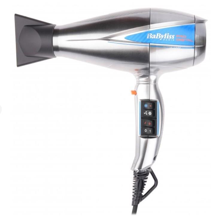Фен для волосся BaByliss AC motor PRO 2200 Вт Сріблястий (6000E)