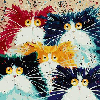 Картина по номерам Идейка Животные птицы "Счастливое семейство " 40х40 см (KHO4038)