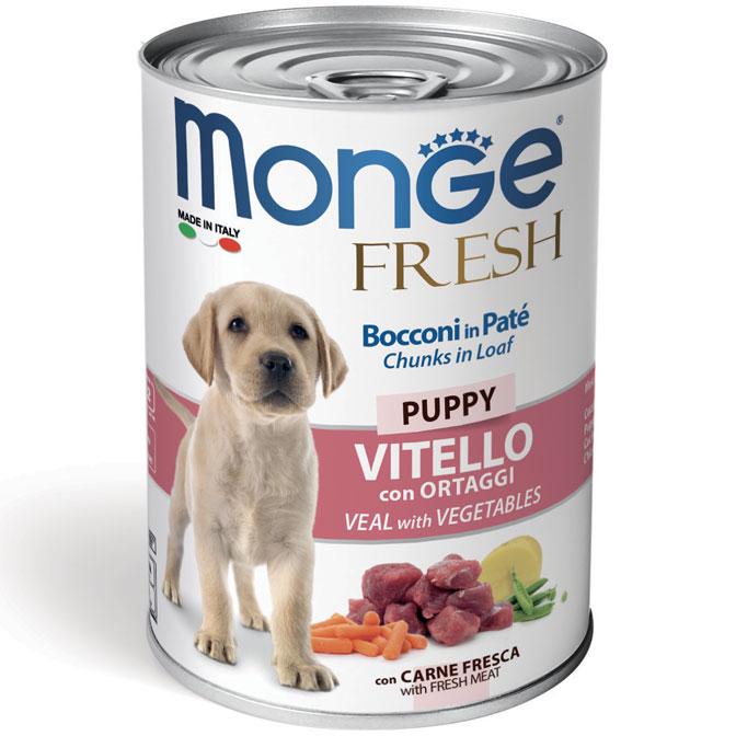 Корм влажный для собак Monge Dog Fresh Puppy Телятина с овощами 400 г (46697)