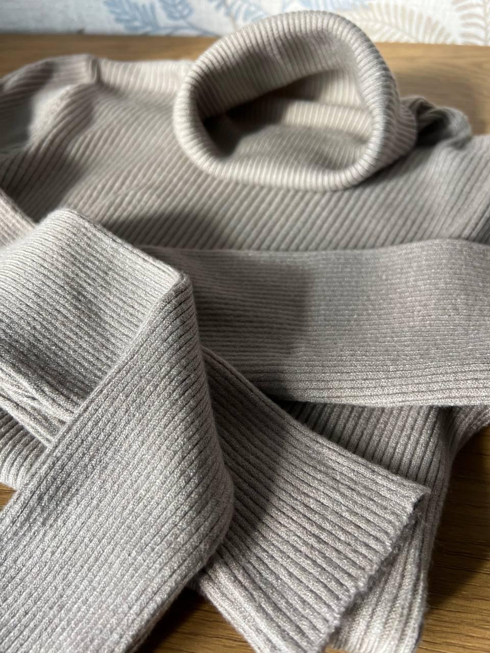 Светр жіночий A-N 920 водолазка гольф рубчик високий комір OS Бежевий (2932) - фото 2 Светр жіночий A-N 920 водолазка гольф рубчик високий комір OS Бежевий (2932) - фото 2