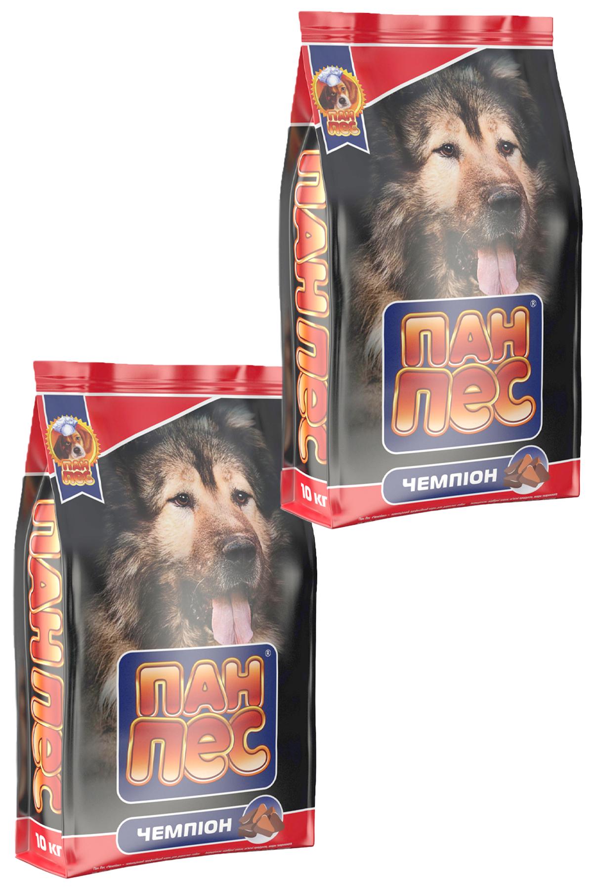 Корм сухой для собак Пан Пес Лайт Чемпион для всех пород с повышенными физическими нагрузками 2 шт. 10 кг (344348968)