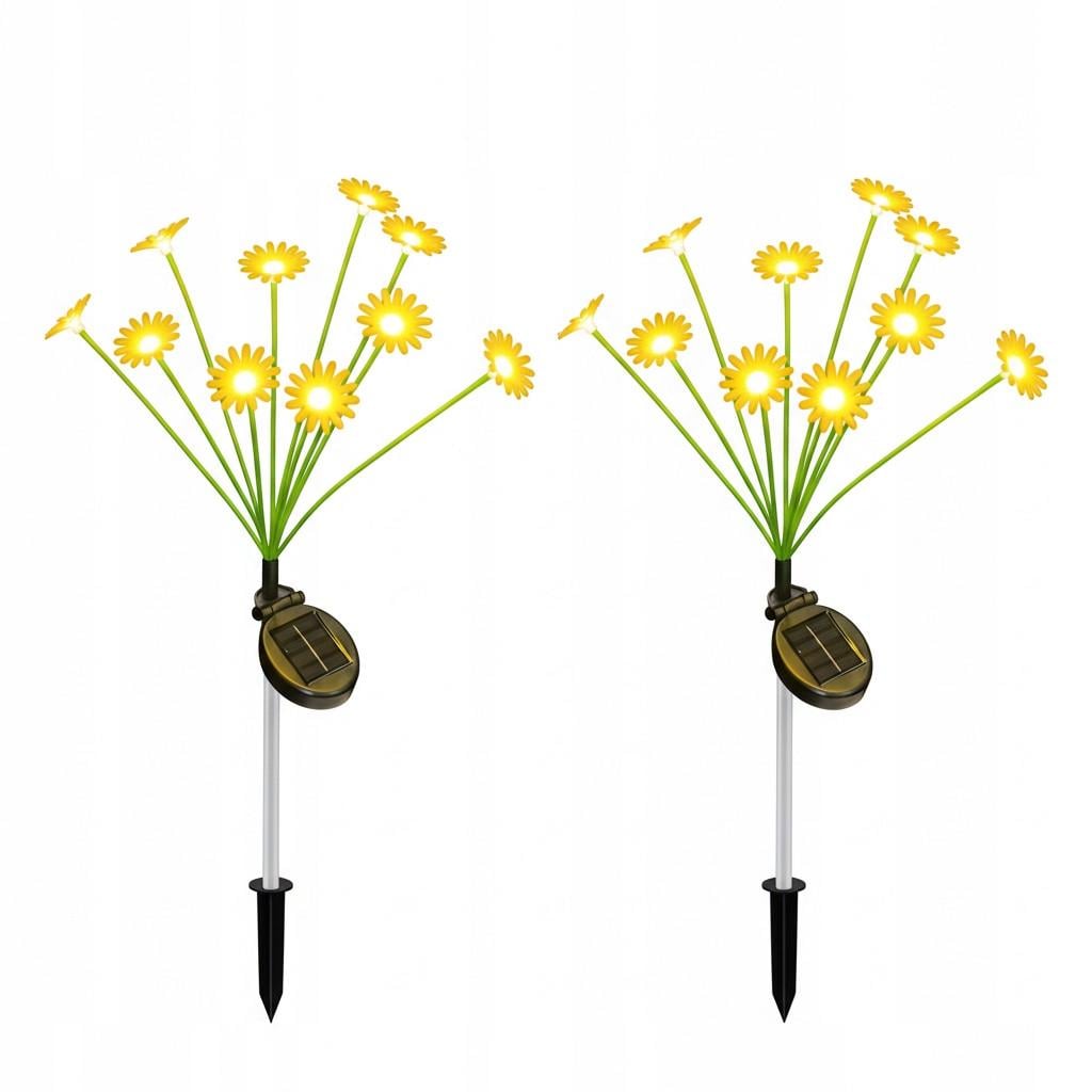 Садовый светильник SunLamp Хризантема на солнечной батарее с датчиком сумерек 2 шт. (2939458727)