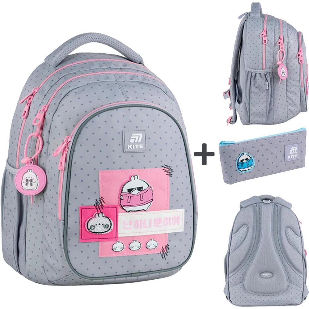 Школьный рюкзак KITE Education teens Molang 25,5 л (ML25-8001L) - фото 5 Школьный рюкзак KITE Education teens Molang 25,5 л (ML25-8001L) - фото 5