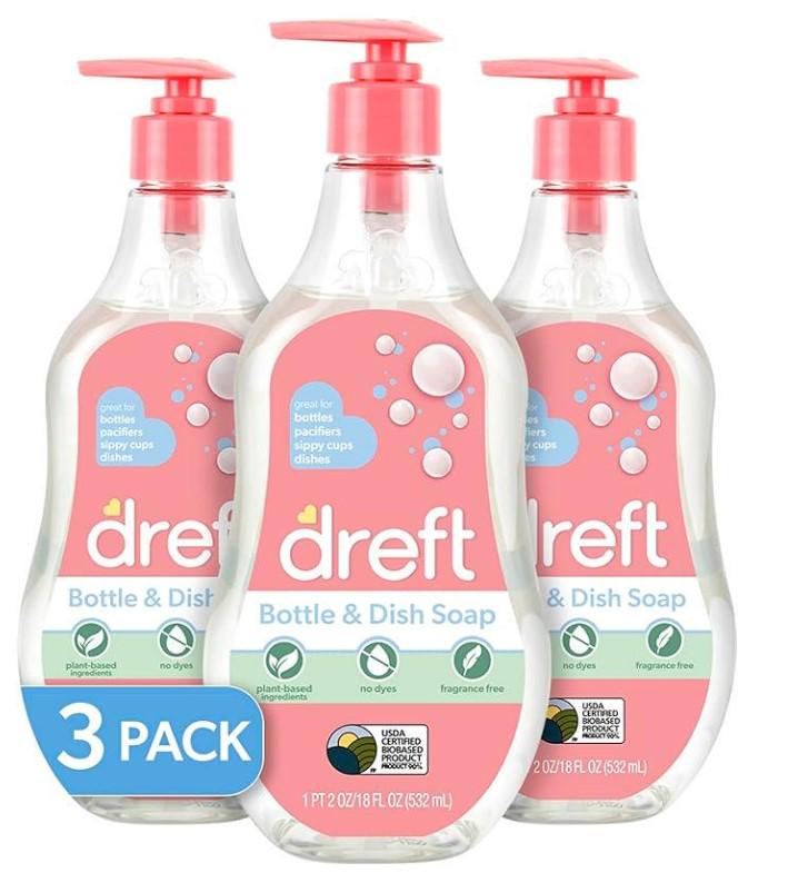 Засіб для миття посуду DREFT 532 мл на рослинній основі без віддушок 3 шт.