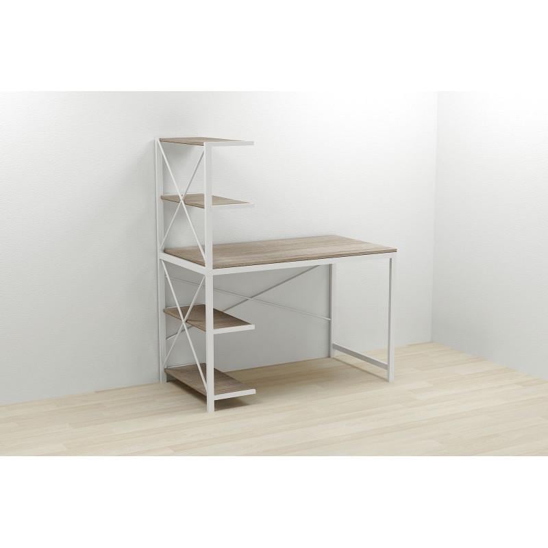 Компьютерный стол Ferrum-decor Jack 120 металл/ДСП Белый/Дуб сонома трюфель (FRD-104390)