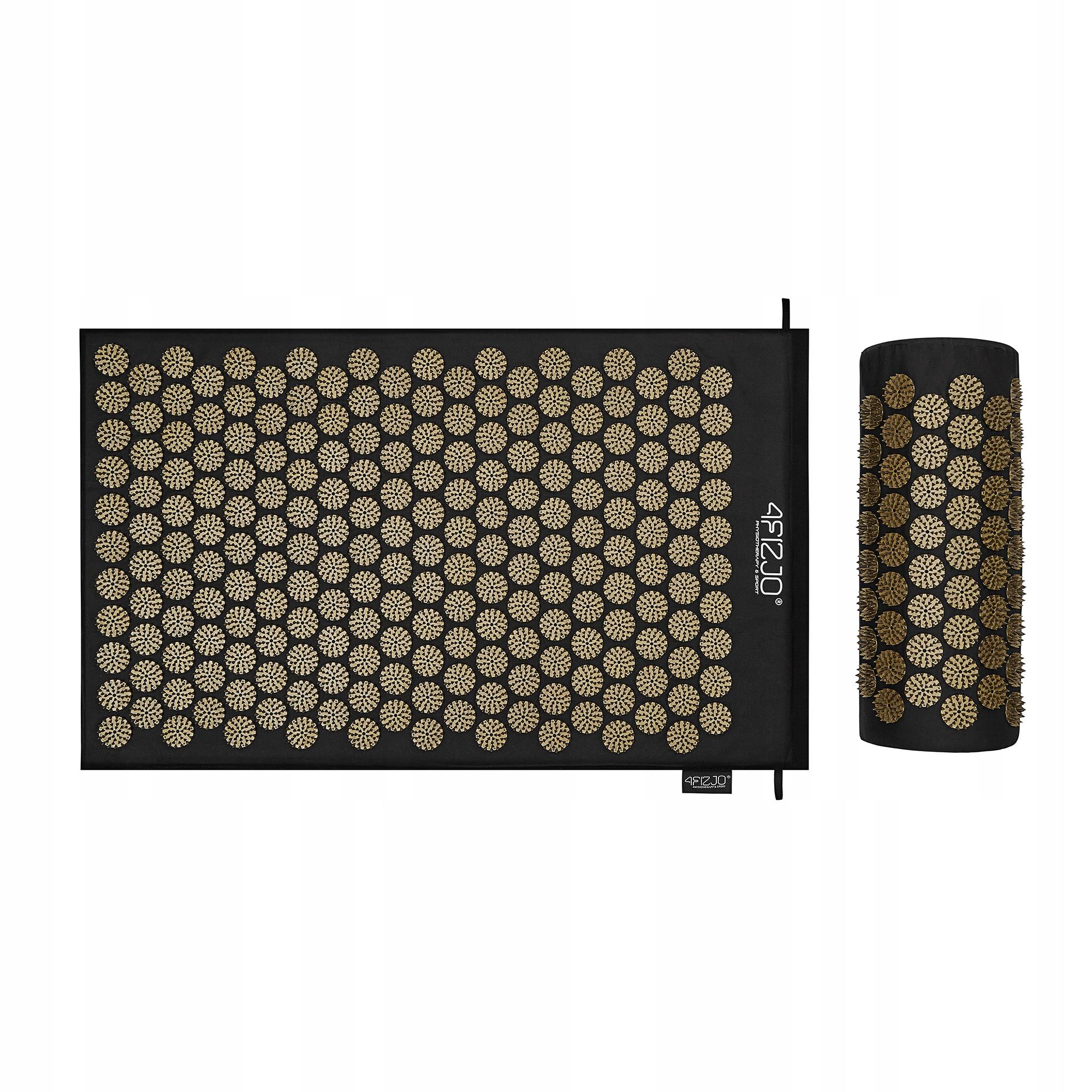 Коврик акупунктурный с валиком 4fizjo Classic Mat Black/Gold (P-5907739314987) - фото 3