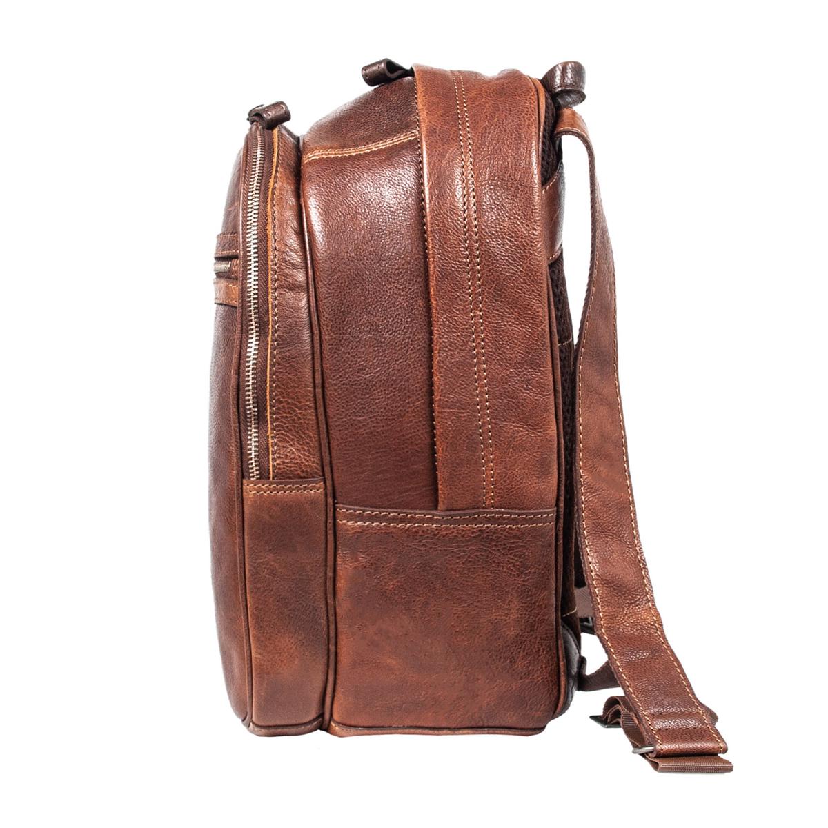 Городской рюкзак мужской кожаный Ashwood 4555 Brown - фото 5