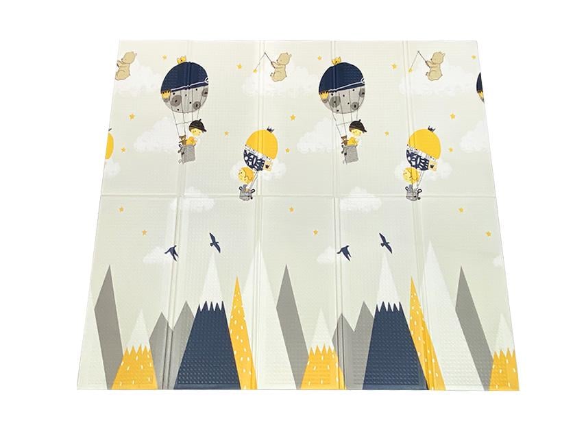 Розвиваючий килимкок дитячий двосторонній Повітряна куля Н7/Звірята Н8 складаний з сумкою 200х180х1 см (2633715649) - фото 2 Розвиваючий килимкок дитячий двосторонній Повітряна куля Н7/Звірята Н8 складаний з сумкою 200х180х1 см (2633715649) - фото 2