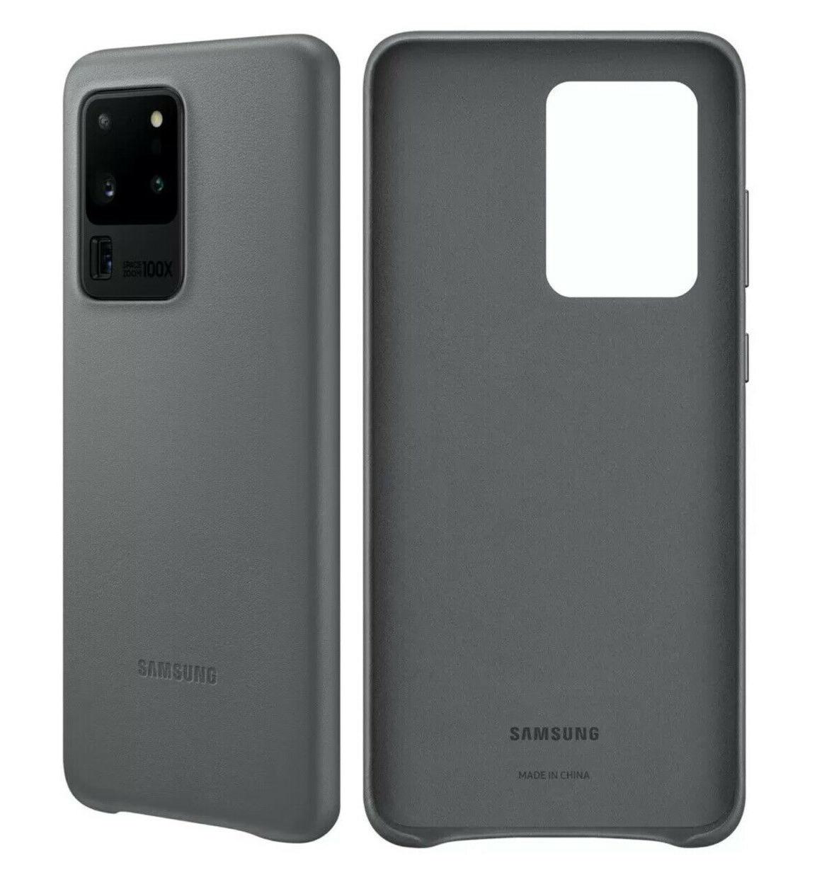 Чехол кожаный противоударный Official Leather Cover EF-VG988LJEGRU для Samsung Galaxy S20 Ultra (6.9") Gray - фото 3