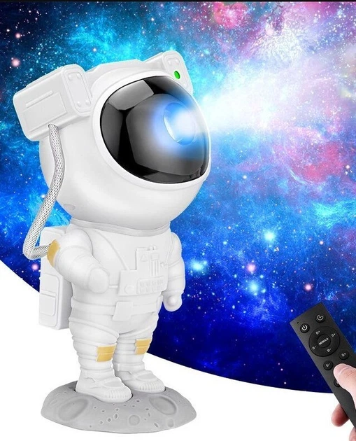 Нічник-проєктор Astronavt Астронавт великий з пультом і таймером Білий (PH00866)
