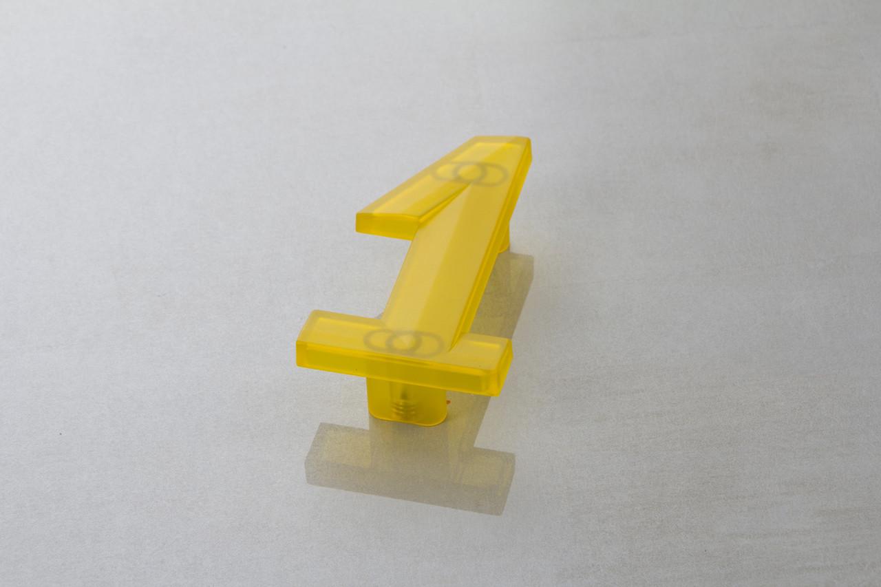 Мебельная ручка Poliplast цифра единица РП-1 KS0501Q0 Прозрачный желтый (16118)