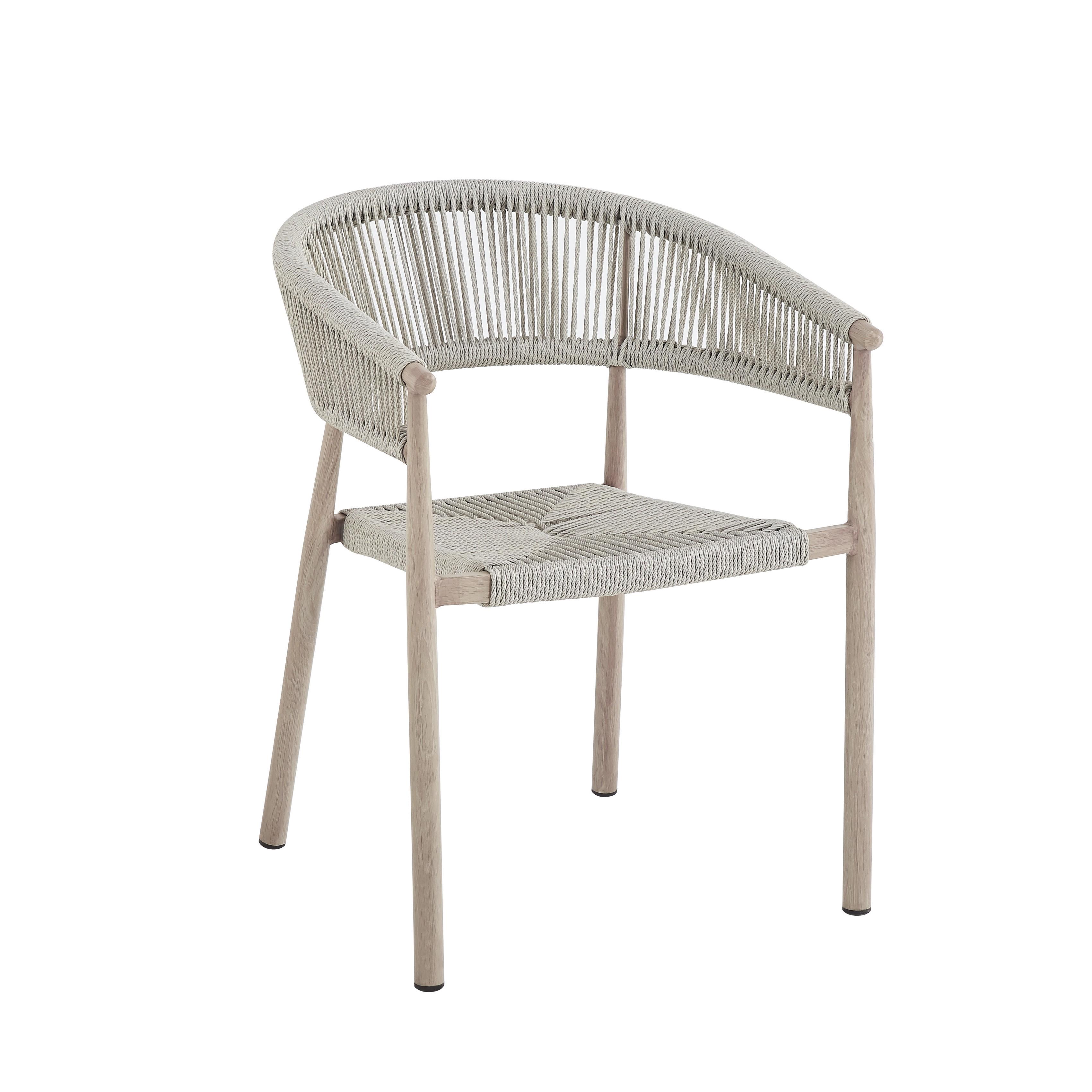 Стул садовый Vetro Mebel Ноли ODC-20 Айвори/Белый дуб