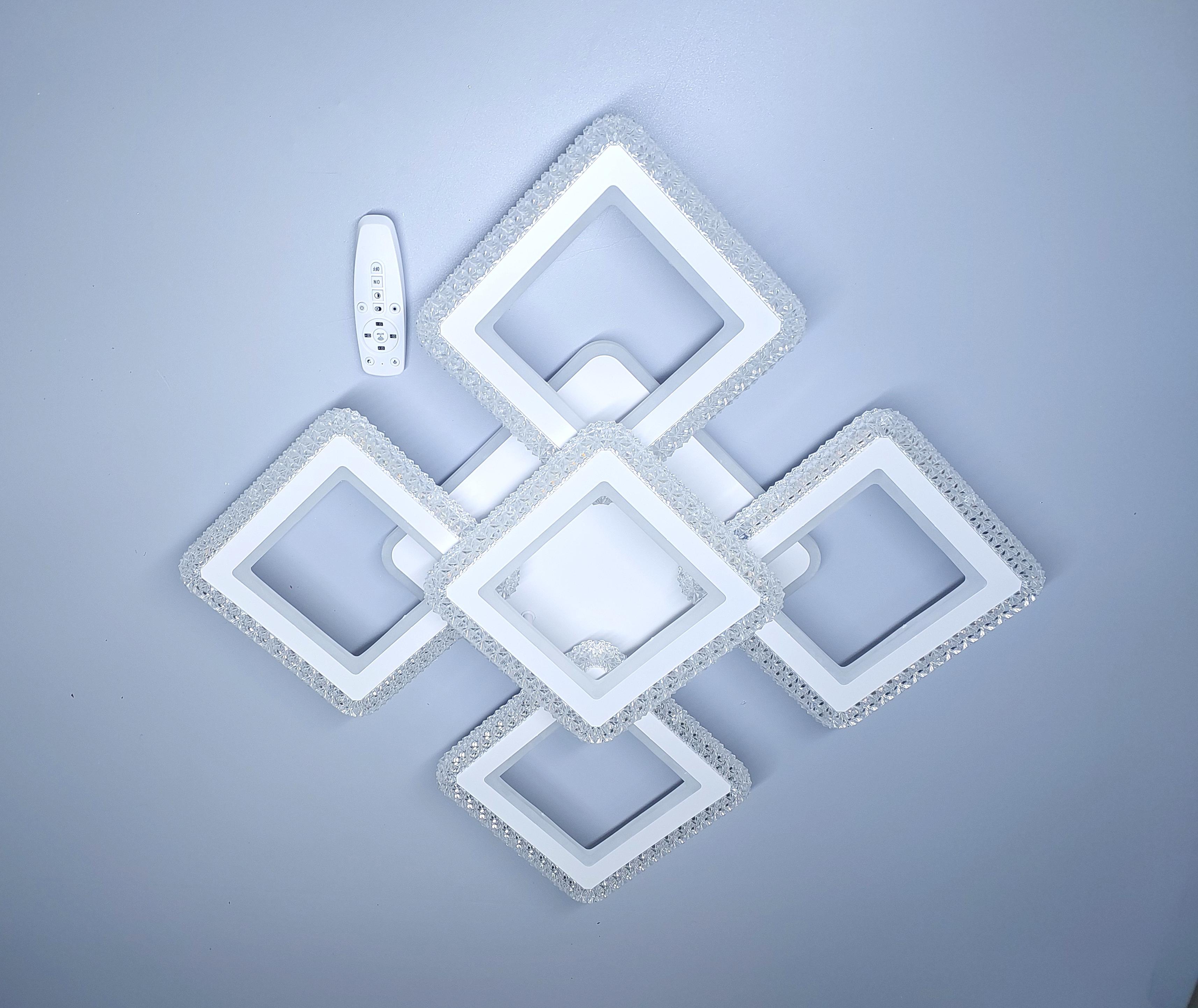 Люстра светодиодная 82R/5 WH+RGB с подсветкой 250/36W Белый (18205070) - фото 3