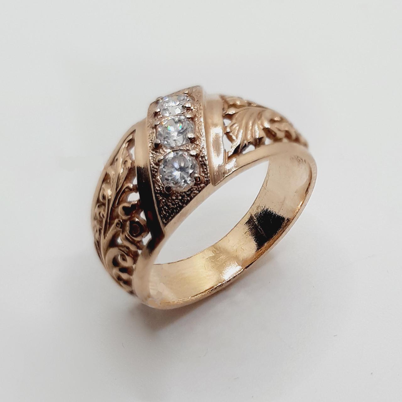 Кольцо серебро позолоченное дорожка 925° 3,25 г р. 16,5 (2118848607)