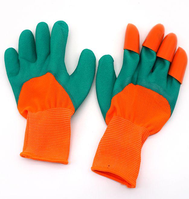 Садовые перчатки с раздвоенными когтями Garden Genie Gloves Зеленый/Оранжевый (b7bf5587) - фото 10