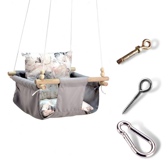 Детская качеля Infancy Цветы Розовый/Серый (9882524)