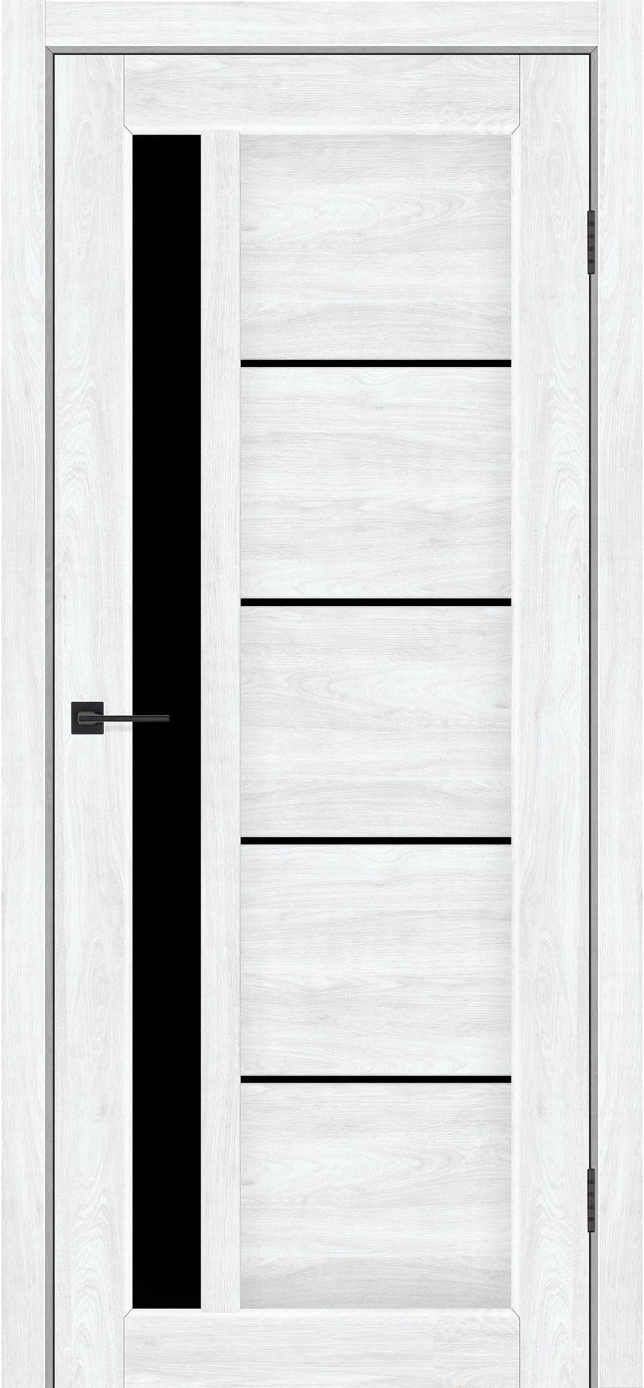 Двери Grand Бук Шале PVC со стеклом 2000х600 мм Черный