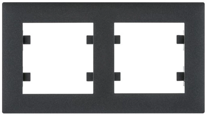 Рамка двойная Hager Lumina IntensE горизонтальная Черный (28680016)