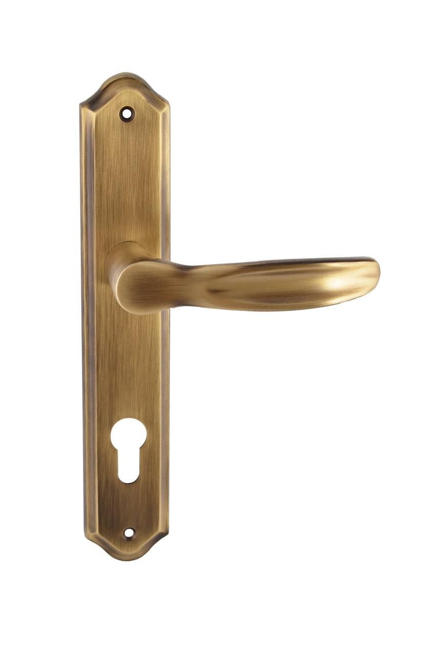 Ручка на планке под цилиндр 85 мм Doganlar SERGE Бронза античная (D3-AB)