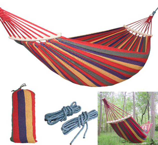 Гамак з каркасом і чохлом Hammock 240х120 см Темно-червоний (17510077) - фото 2