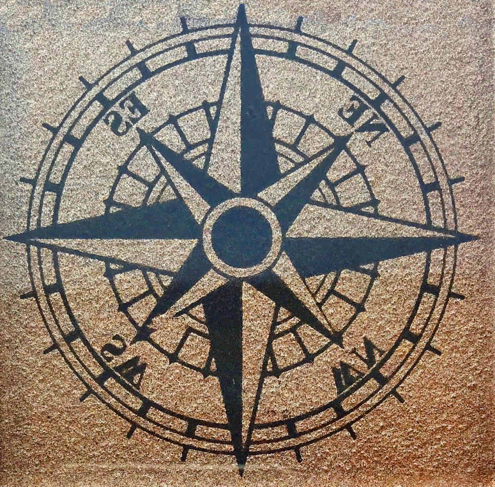 Тако скляне Kotto Ceramica GTР 7309 COMPASS Brown Silver 73x73x8 см (20459182)