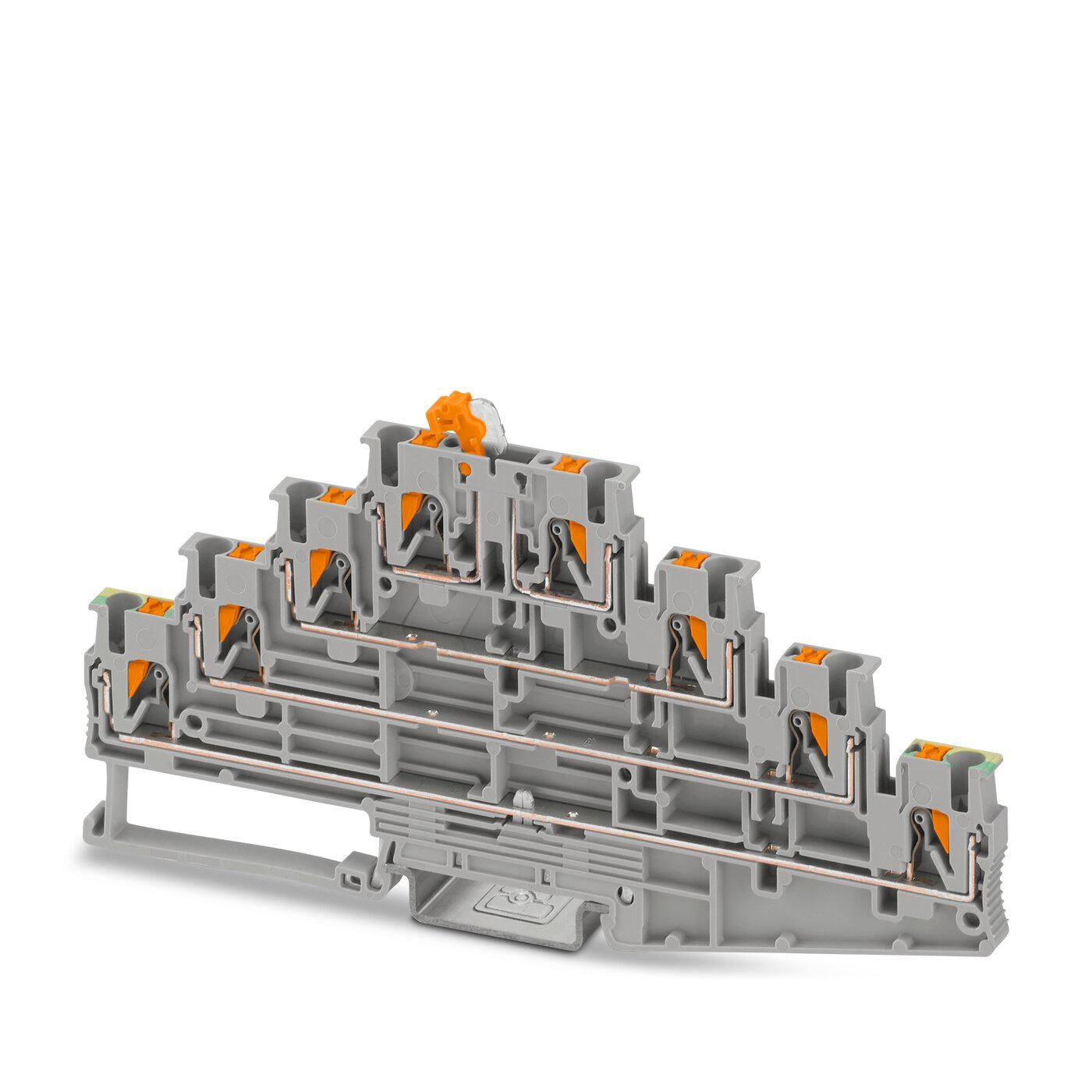 Клемник багаторівневий Phoenix Contact PT 2,5-PE/L/L/MT Push-in 0,14-4 мм² Сірий (1336388)