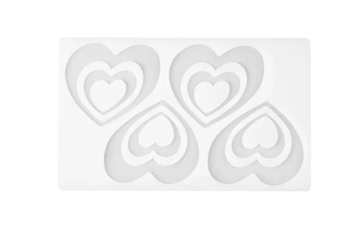 Формочка для шоколада Сердечки 189x115 мм Серый (5004) Формочка для шоколада Сердечки 189x115 мм Серый (5004)