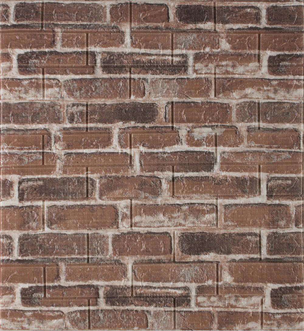 Панель-самоклейка 3D декоративная под красный катеринославский кирпич 700x770x5 мм