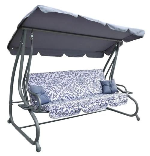 Качеля садовая Ramiz 4-х местная Серый (Качель6_fregat10)