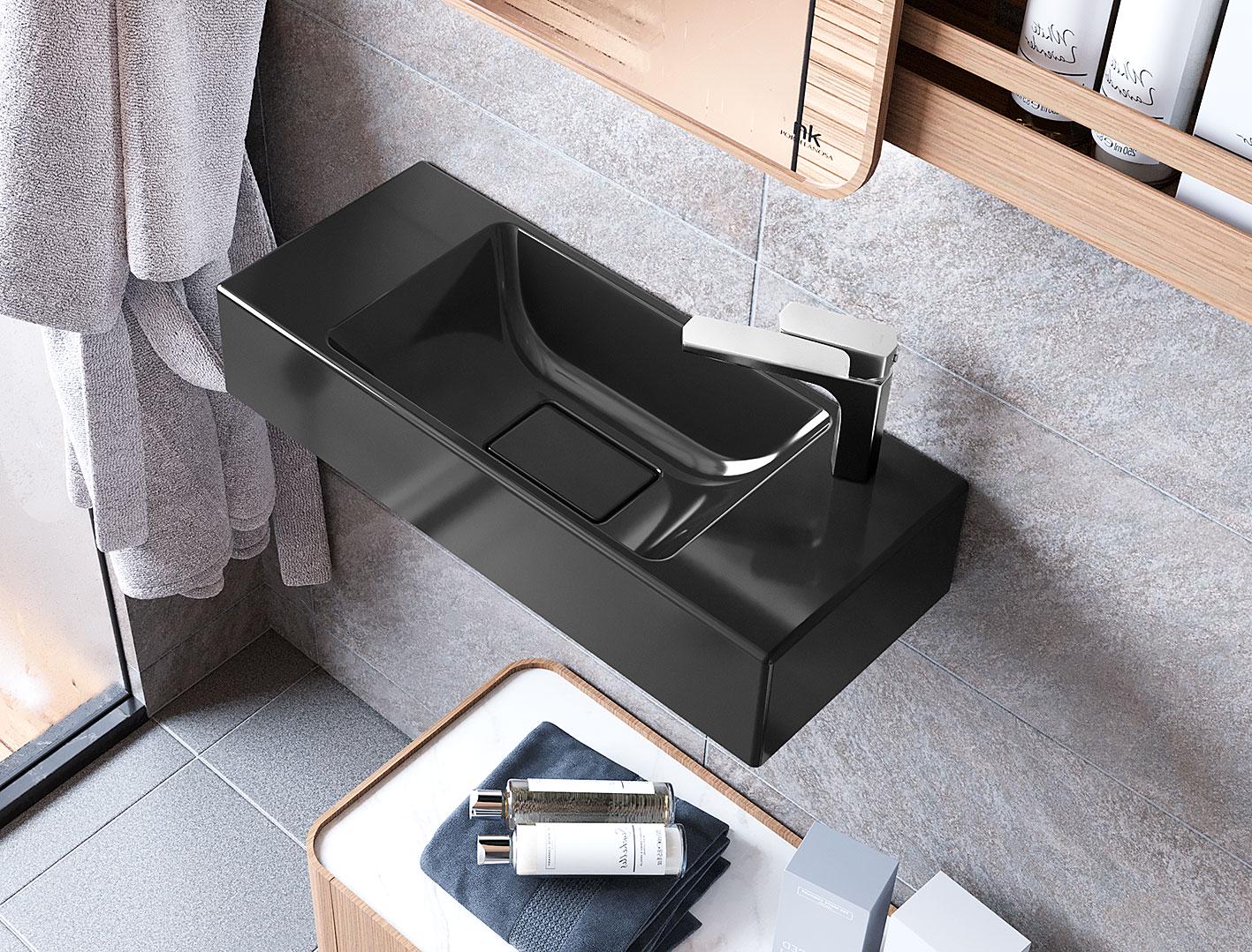 Умывальник подвесной Luxor Oniks 60 Black (34171252)