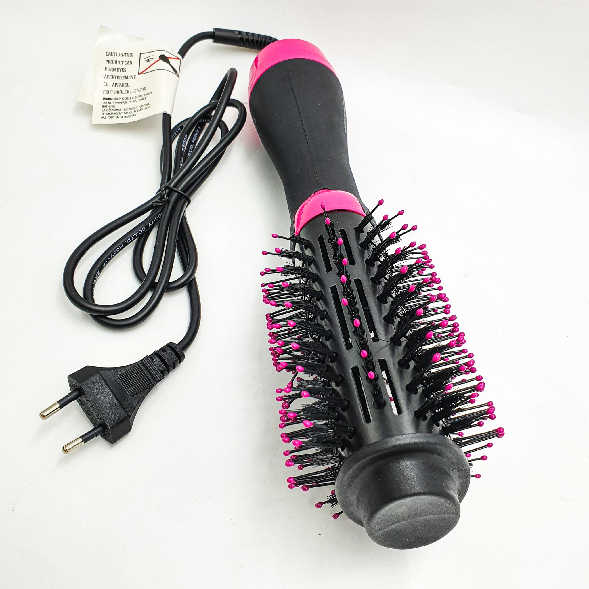 Фен щітка гребінець стайлер для укладки волосся 3в1 One Step Hair Dryer and Styler чорний - фото 4