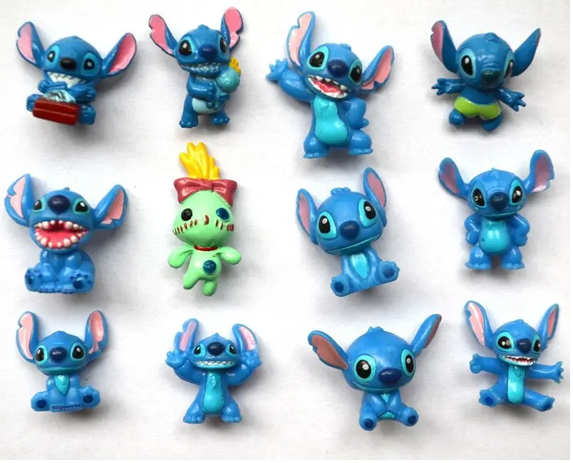 Фигурки Лило и Стич мультфильм 2-2,5 см 12 шт. (3e7fe777)