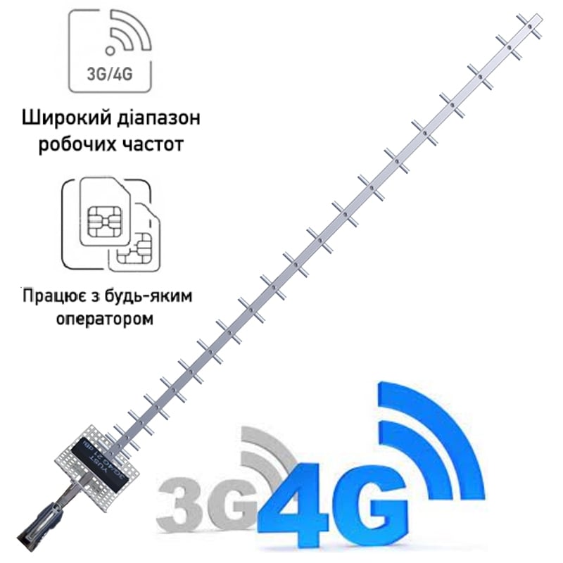 Антенна YUST стрела GSM 3G 4G LTE 21 dBi 900-2700 МГц для интернета (12893918) - фото 3