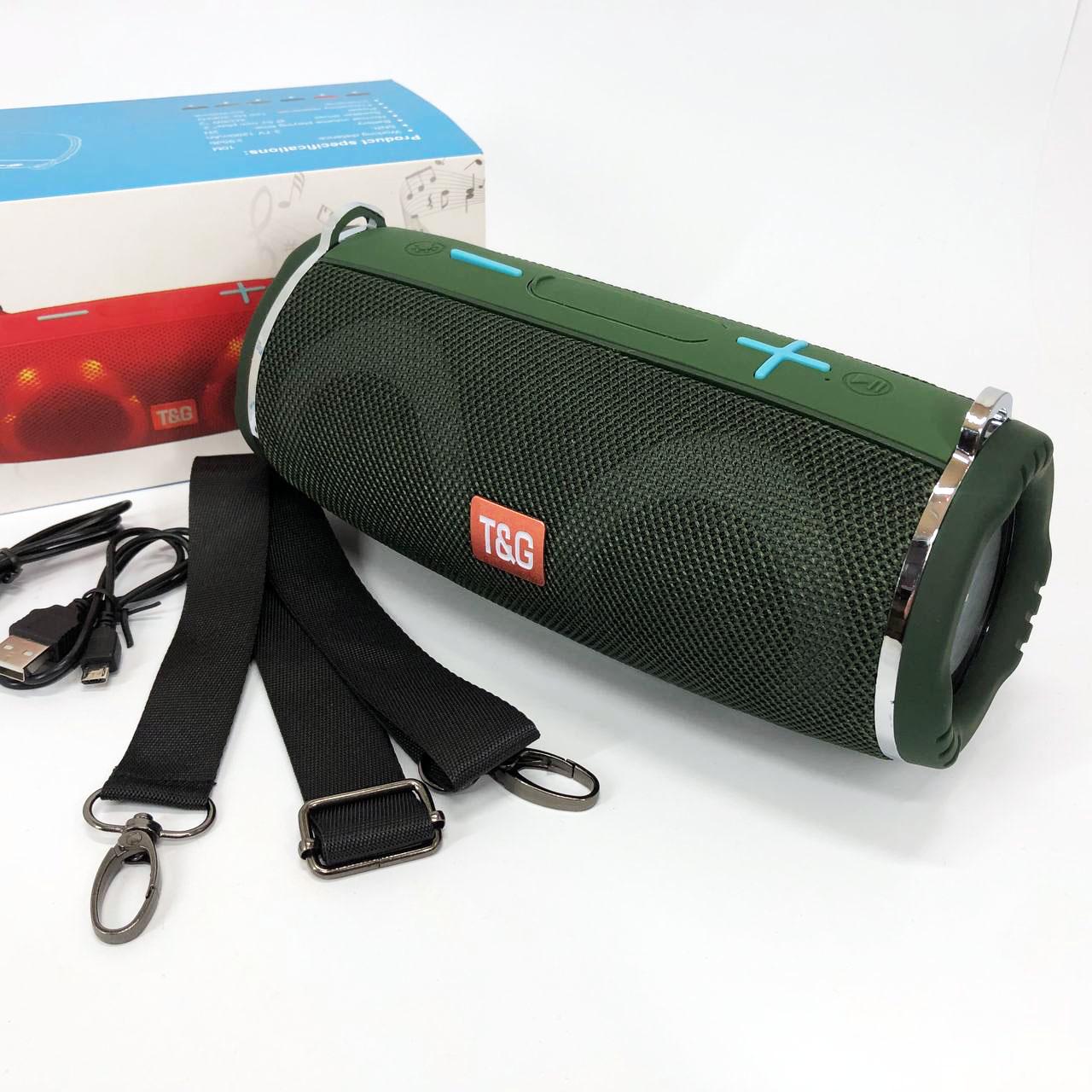 Колонка портативная с RGB подсветкой и ремешком TG642 Зеленый - фото 5 Колонка портативная с RGB подсветкой и ремешком TG642 Зеленый - фото 5