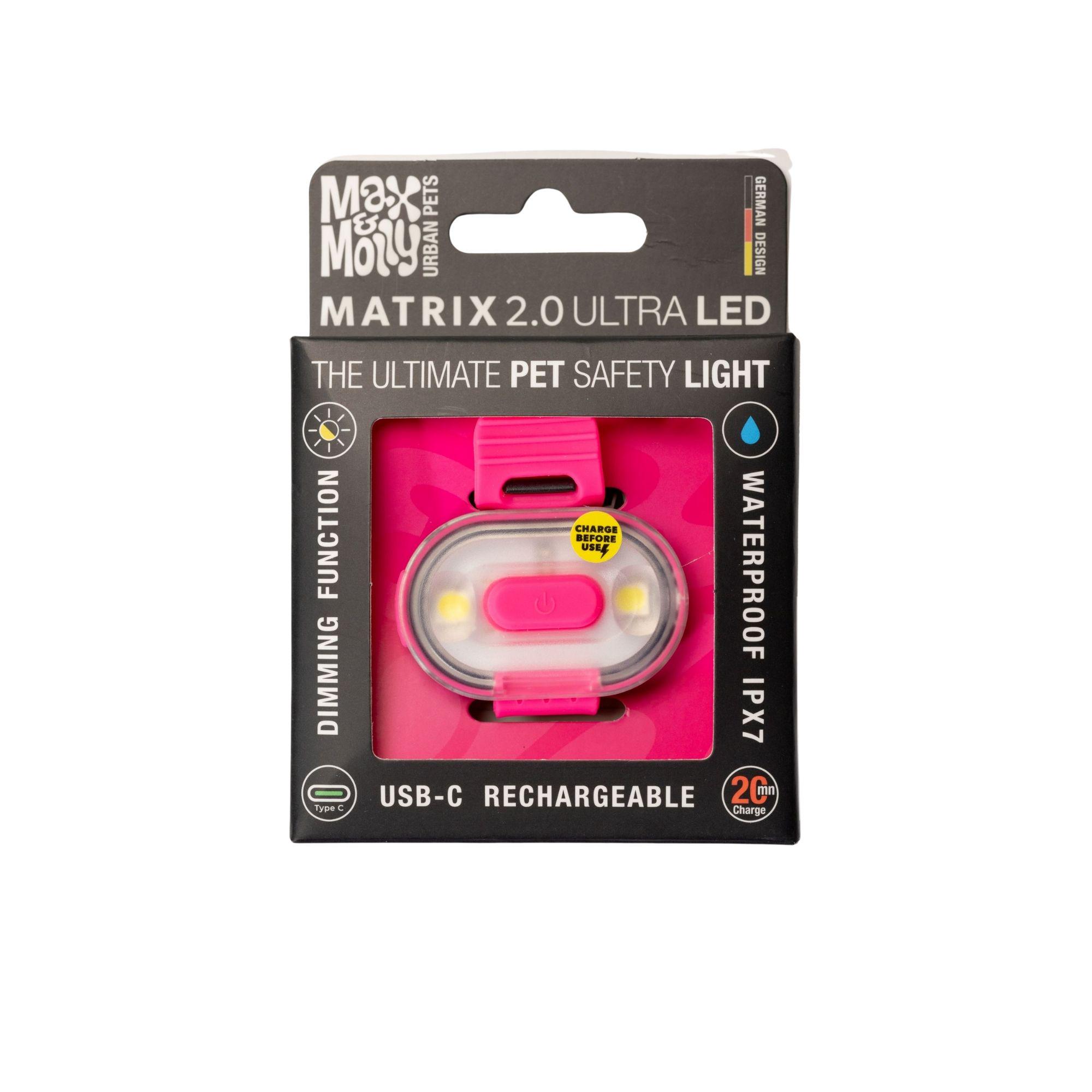 Фонарик на ошейник для собак Max&Molly Matrix Ultra LED Safety/Cube светодиодный Розовый (24763212) - фото 6 Фонарик на ошейник для собак Max&Molly Matrix Ultra LED Safety/Cube светодиодный Розовый (24763212) - фото 6