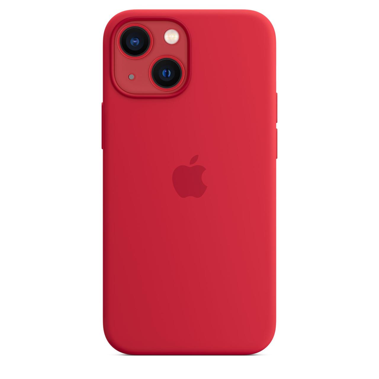 Силиконовый чехол накладка Apple Silicone Case with MagSafe for iPhone 13, Product Red (HC) - фото 4