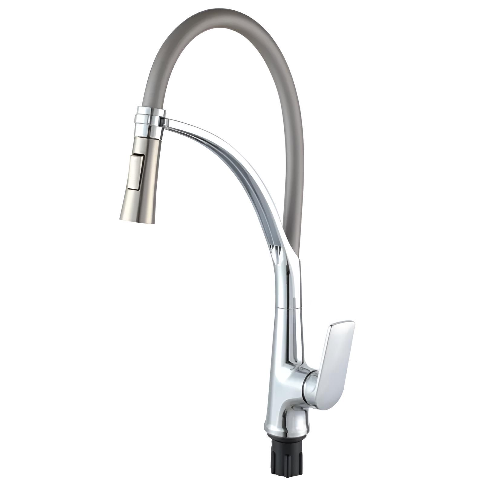 Смеситель для кухни PLAMIX Lucas-017 SET CHROME REFL.Grey с подводом (PM0715)